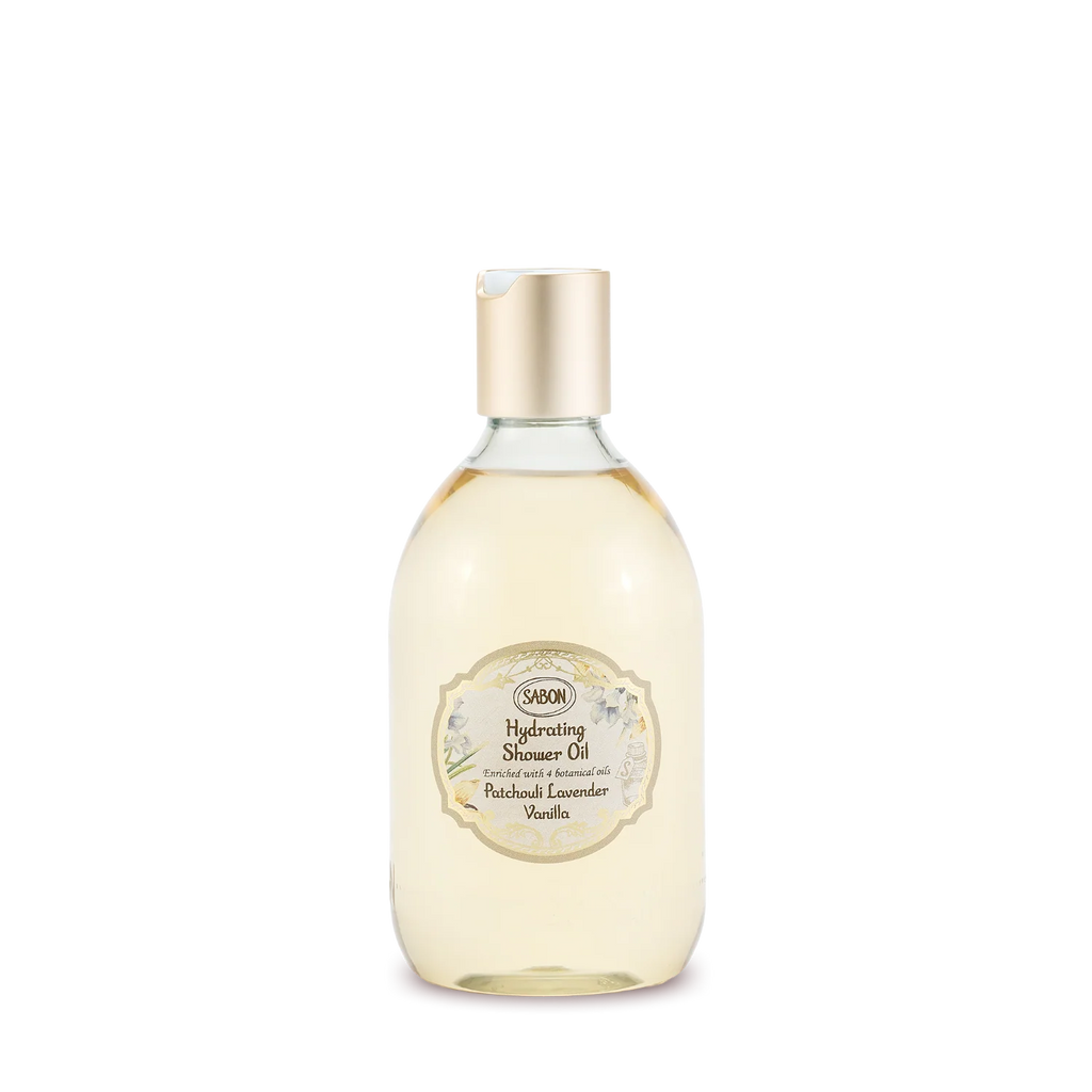 Hydrating Shower Oil 300ml Patchouli Lavender Vanilla – SABON