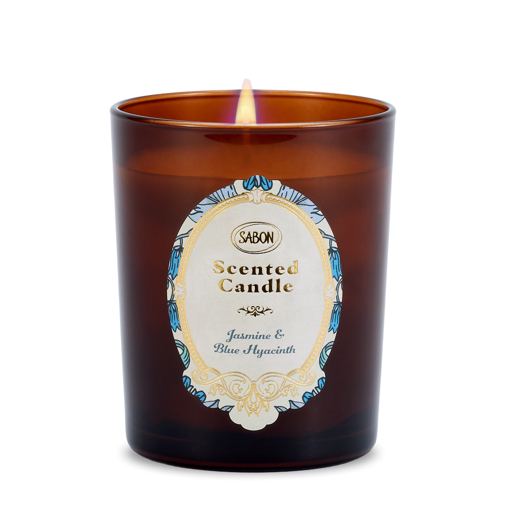 Glass Scented Candle Jasmine & Blue Hyacinth 6oz – SABON