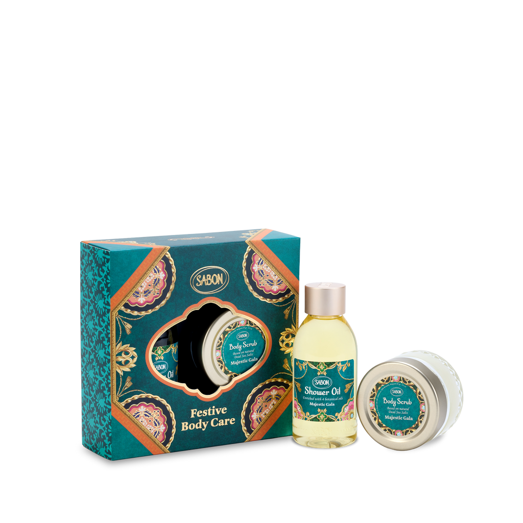 Sabon Majestic Gala Kit ? Shower Oil & Body Scrub – SABON Sabon Majestic Gala Kit ? Shower Oil & Body Scrub – SABON