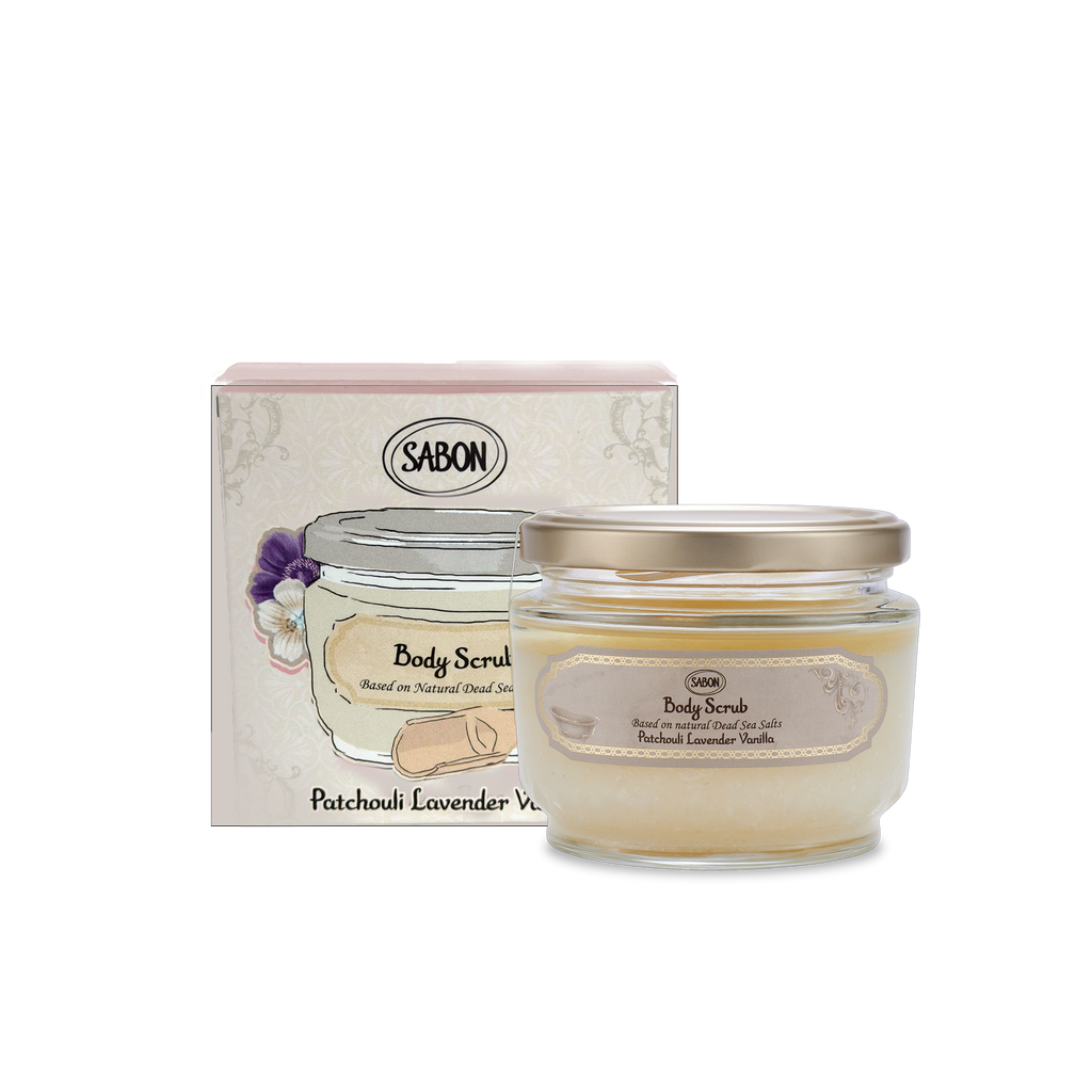 Body Scrub Patchouli Lavender Vanilla Scent 320g – SABON