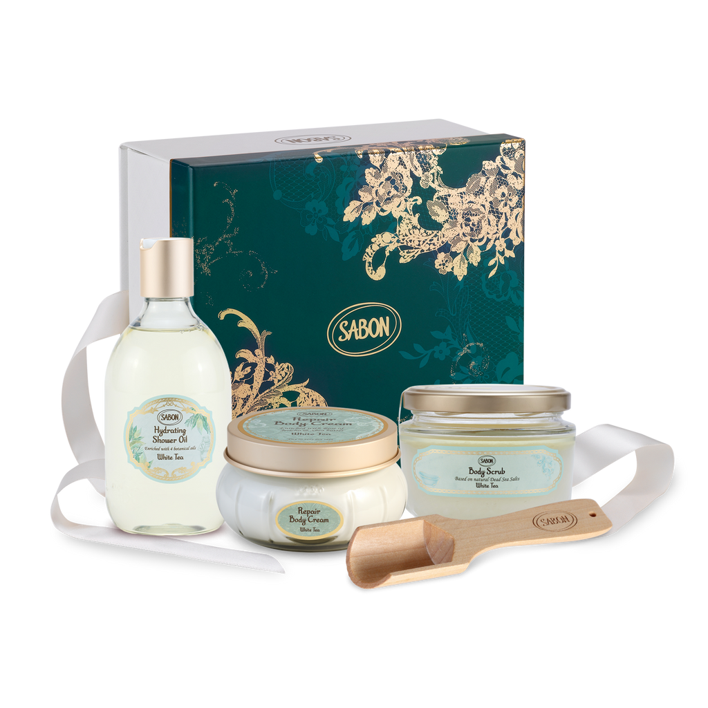 SABON WHITE TEA CELEBRATION ギフトセット White Tea Medium Nourishing Body Care Gift Set – SABON