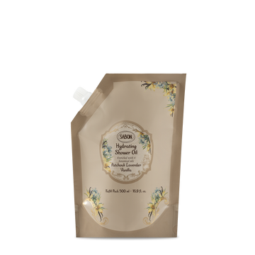 Hydrating Shower Oil Refill 500ml Patchouli Lavender Vanilla
