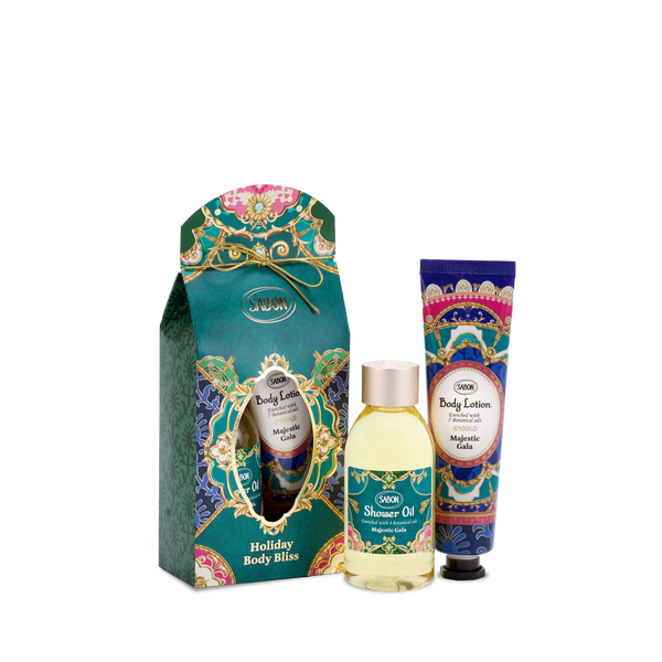 【週末限定価格】SABON ボディケアセット Majestic Gala Sabon Majestic Gala Kit ? Shower Oil & Body Lotion – SABON