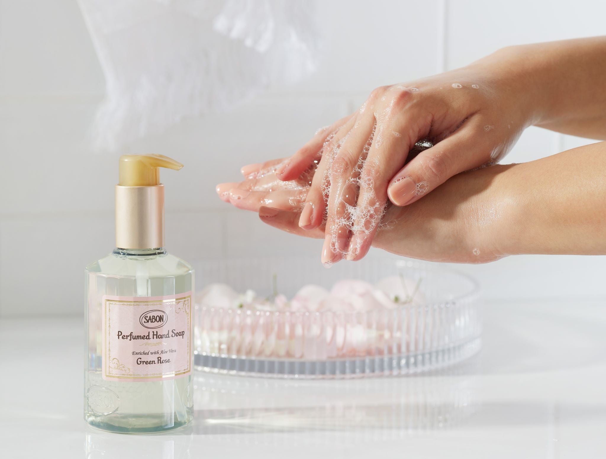 【 開梱 設置?無料 】 Perfumed SABON – 200mL Scent Tea Rose Soap Hand 衛生日用品